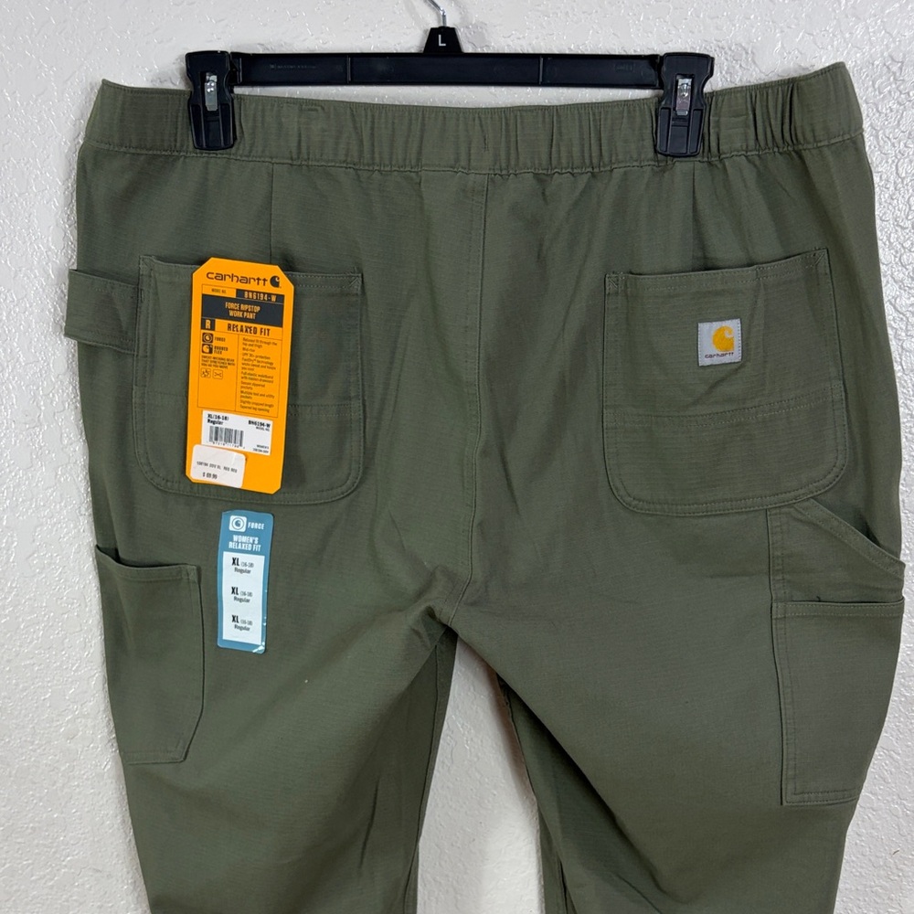 Carhartt Olive Green Women Forve Ripstop Work Pant,Size XL,Cargo with Pockets. - Picture 3 of 17